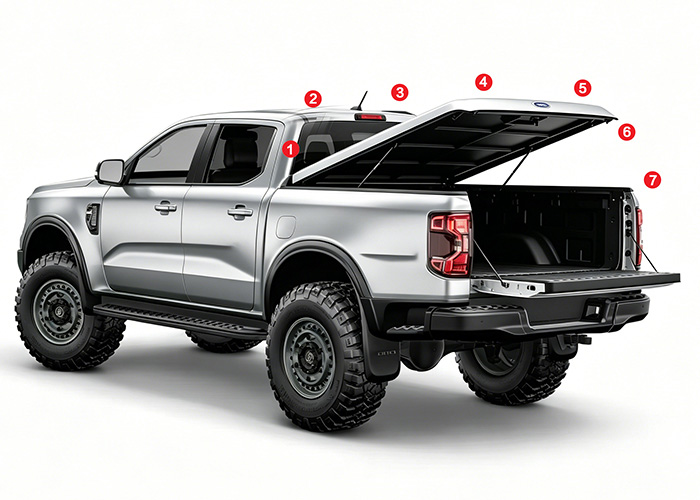 Truck-Caps Aluminum Alloy Hydraulic Flat Cover