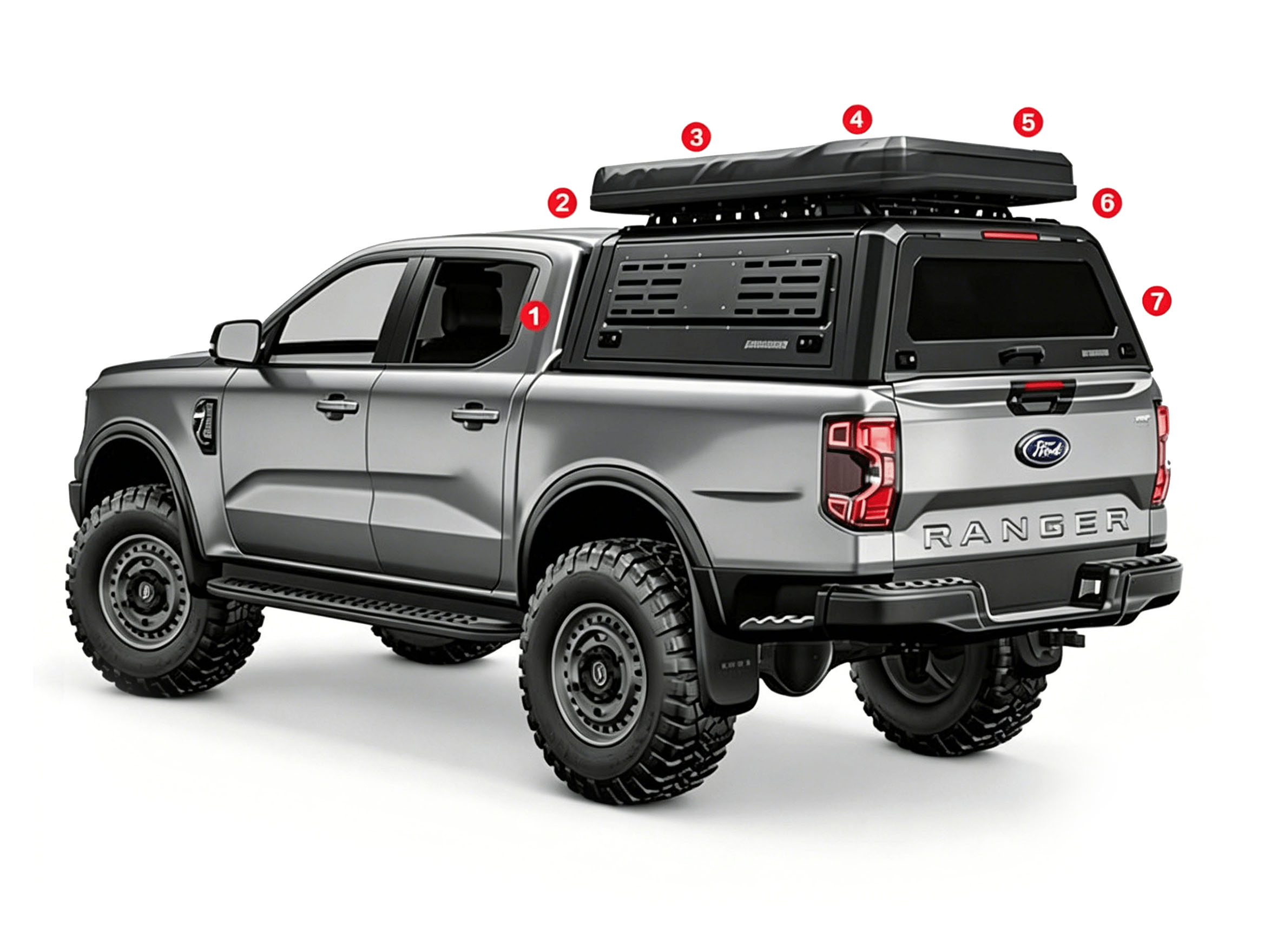 Tri-Opening Pickup Truck Hardtop Canopy