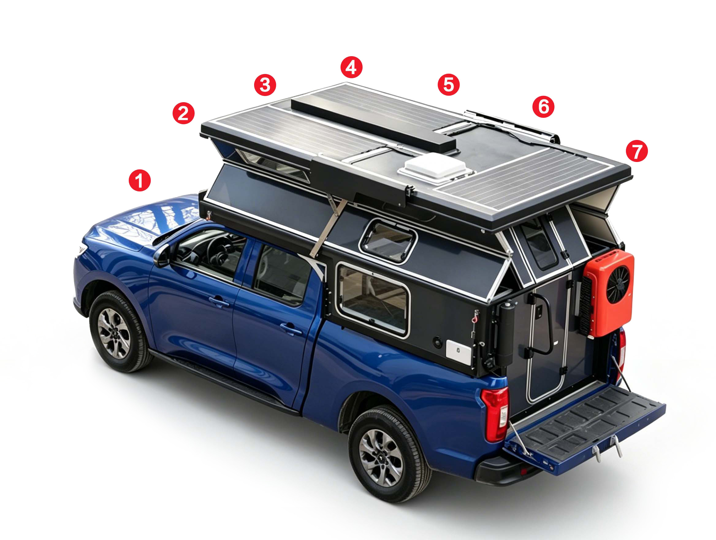 Electric Folding Hardtop Pickup Camper Shell