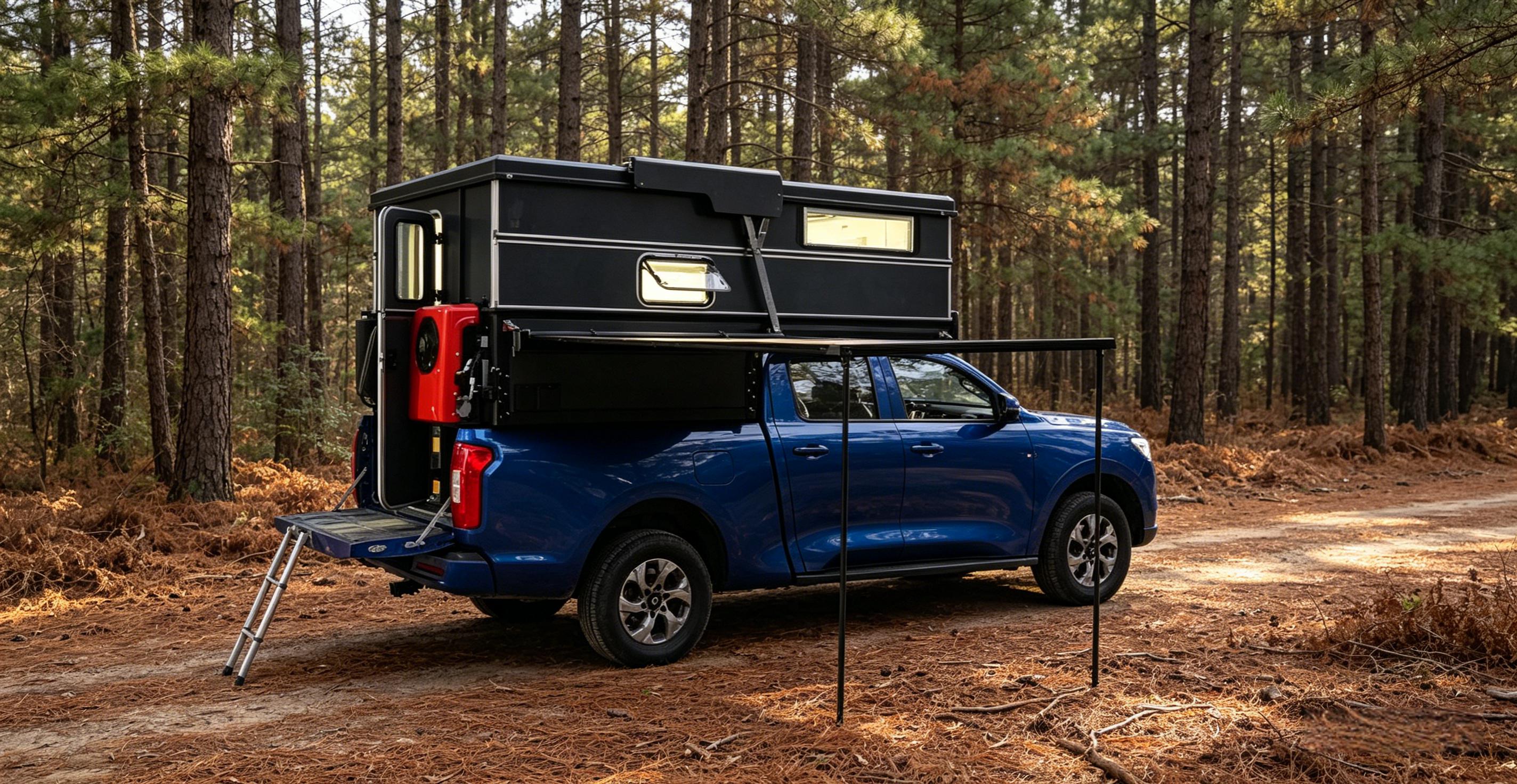Electric Folding Hardtop Pickup Camper Shell