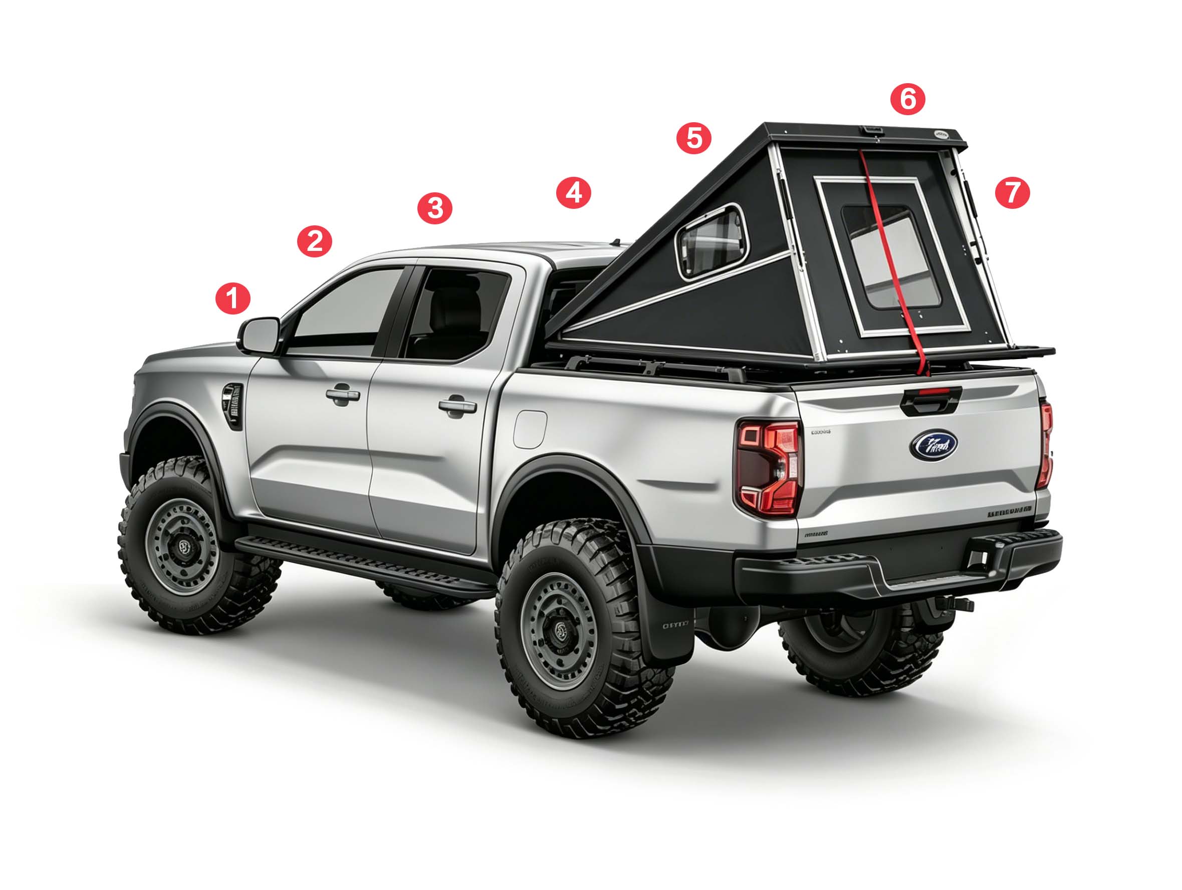 Hard-Shell Pop-Up Truck Camper Installed