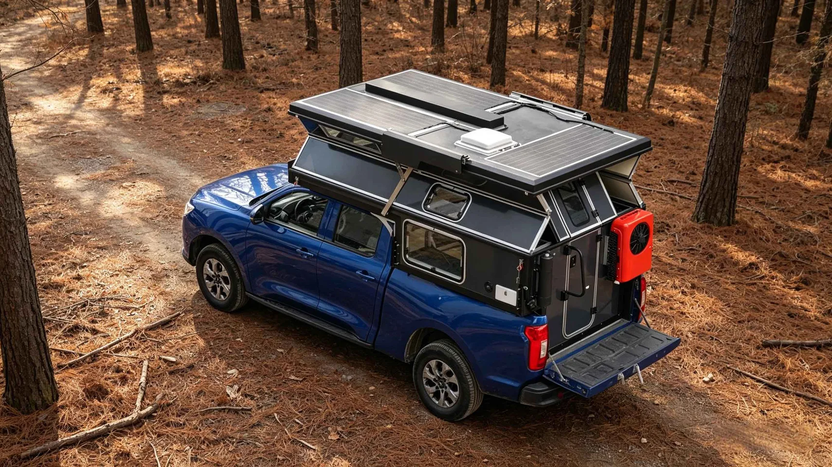 Electric Folding Hardtop Pickup Camper Shell