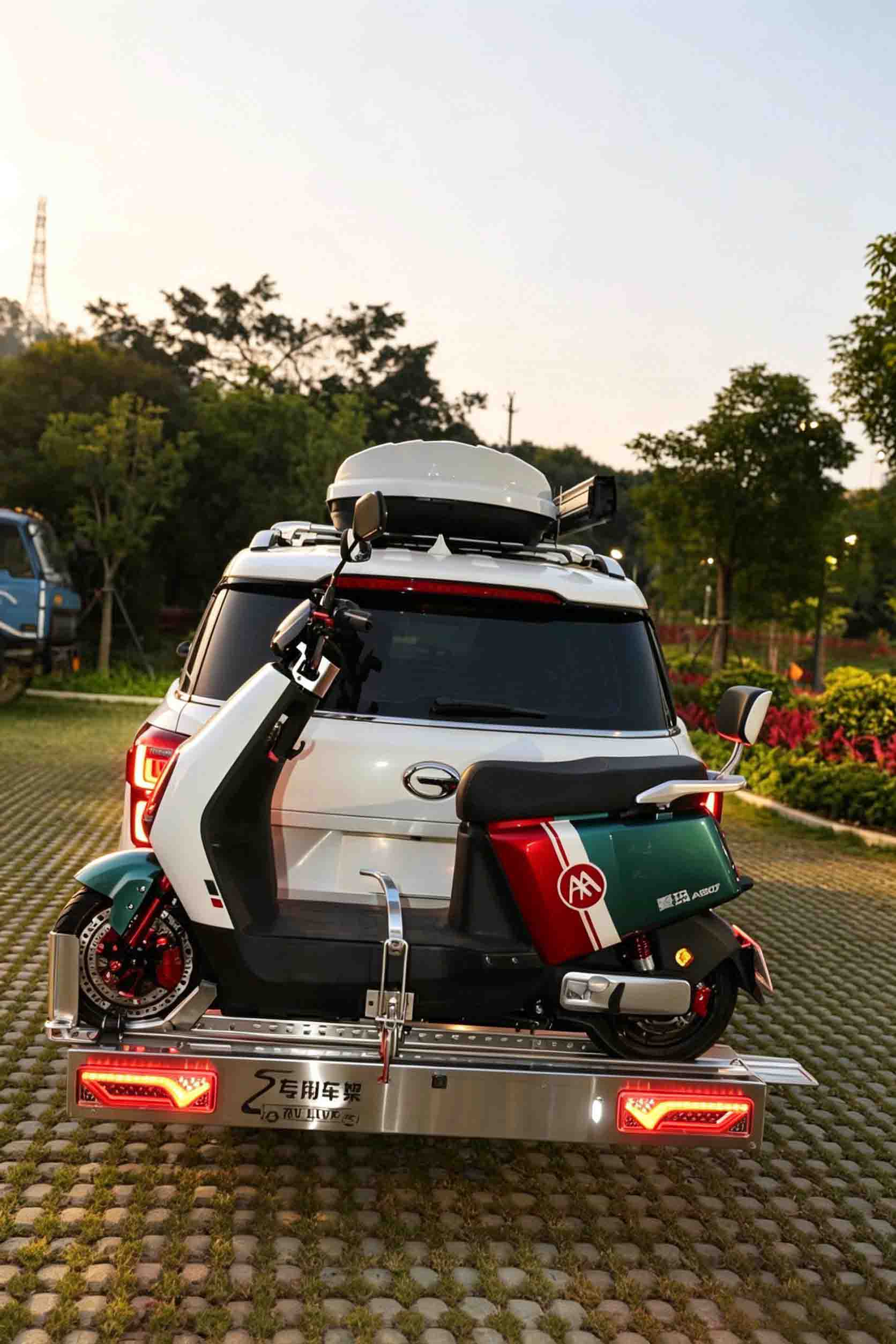 Motorcycle Electric Lift & Fold Carrier
