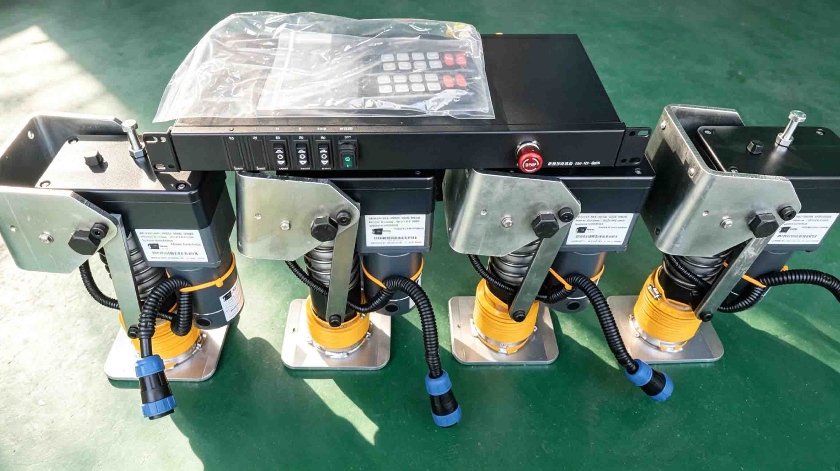 RV Electric Foldable Leveling Jacks (4XZ Heavy Duty)